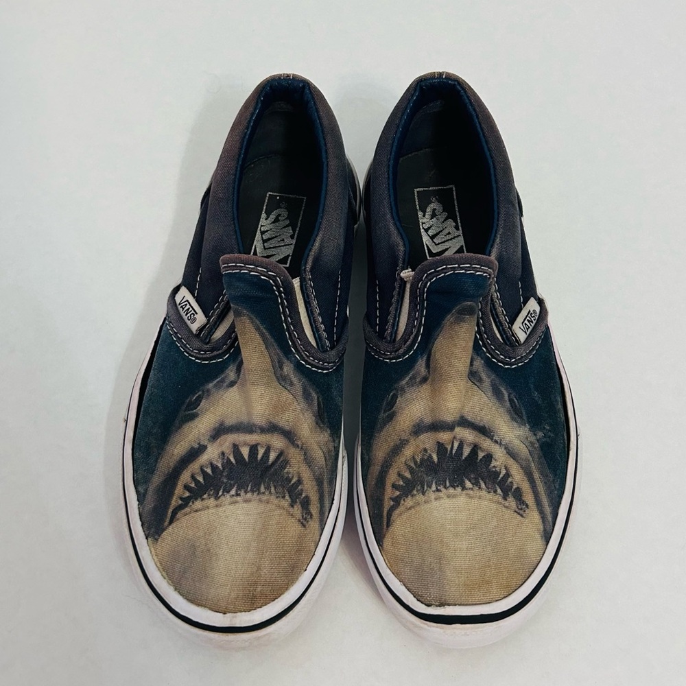Vans shark slip on sneakers